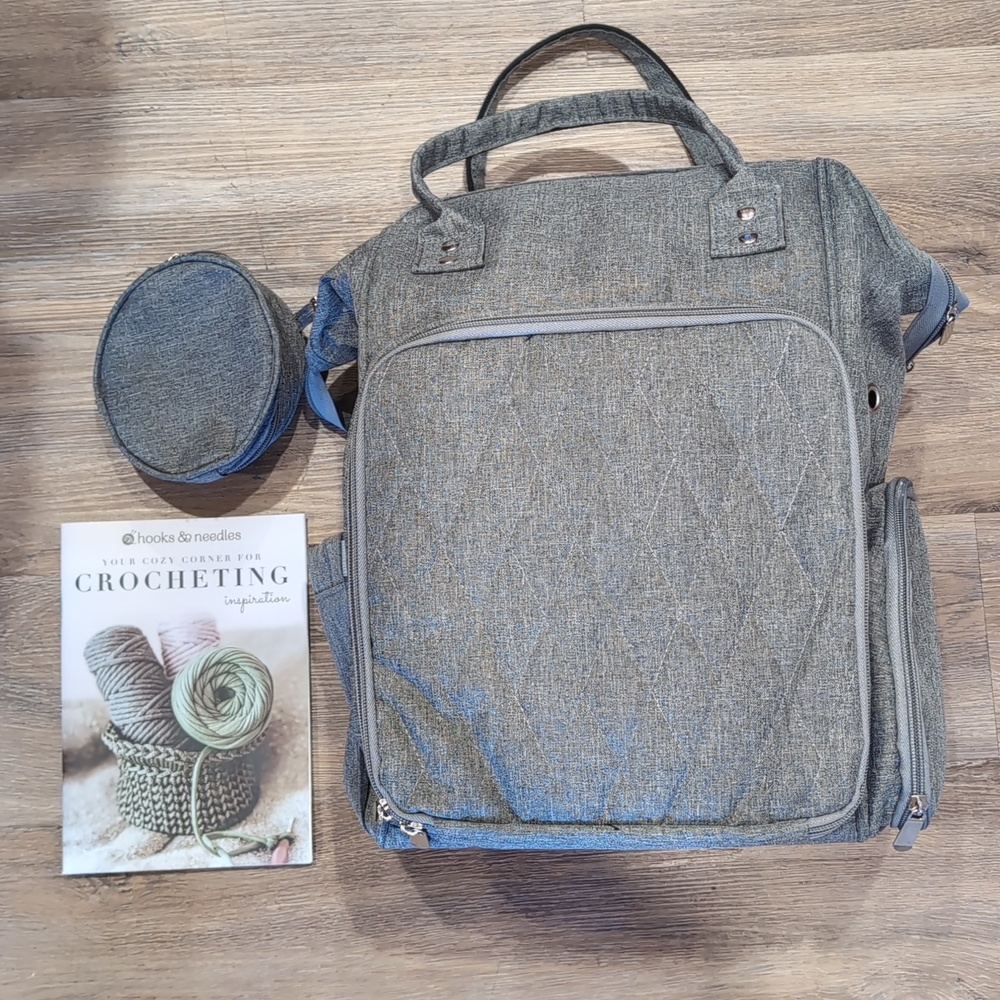 NEW Hooks & Needles Oxford Crafting / Art / Knitting Crochet Organizer Backpack